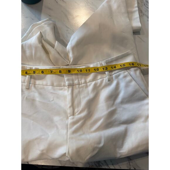 Alice + Olivia Employed White Ankle Trousers Women’s Size 12 Stretchy Workwear - Picture 6 of 8